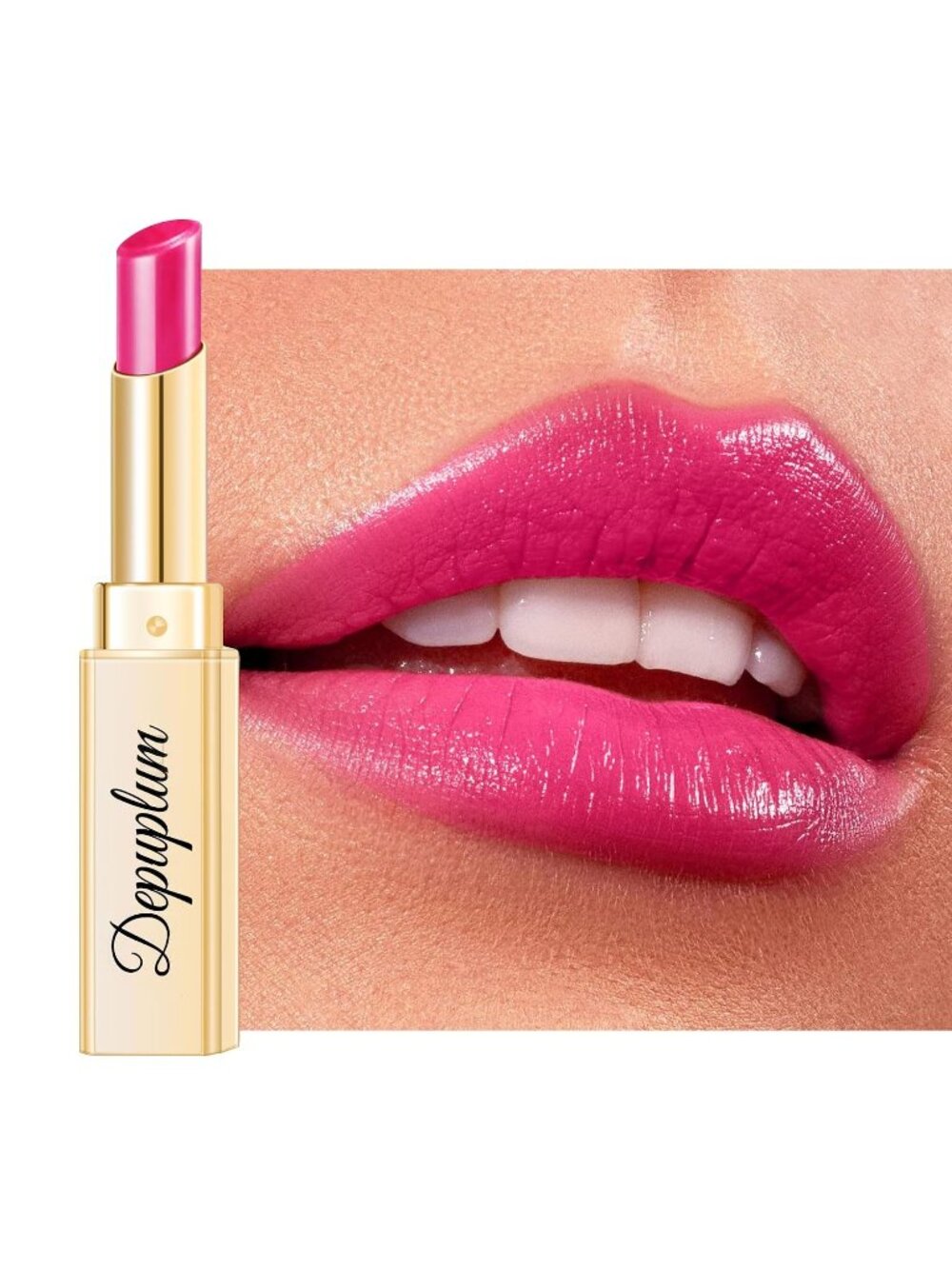 Women's DM105 Hot Pink Glow Reviver Moisture Lip Gloss Creamy Tinted Lip Balm